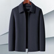恒源祥高端羊绒夹克男秋冬季商务翻领羊毛大衣短款休闲毛呢外套男 黑色 XXS 175码建议125-135斤