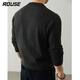 Lords Sweater Men's American Henley Collar Wool Sweater Men's Autumn and Winter Retro Round Neck Button Casual Warm Sweater Men Carbon Gray XL Recommended 130-145Jin Jin equals 0.5kg