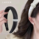 Lnieer allows me to dazzle Zhao Lusi's same style black pearl headband for women 2025 new hot style light luxury and high-end headband black pearl headband same as Ruth's