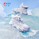 Xtep Children's Shoes Girls Large Cotton Fluffy Marshmallow Cotton Shoes Winter Wetland Anti-Slip Shoes Sail White/Snow Blue Purple 37