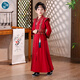 Little Taobao Tang suit boys Chinese style ancient style children Hanfu ancient costume Chinese school boys Mid-Autumn Festival costumes SMD05 red 130