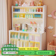 Smart Father steel storage cabinet baby feeding table baby supplies storage cabinet floor-standing multi-layer large-capacity toy storage rack pearl white-5 layers high 157cm long 80 wide 42cm free wheel
