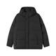 Made in Tokyo, heat-condensing down plus+ men's down jacket winter anti-drilling velvet short black XXL
