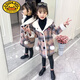 G.Duckkids Girls 'Girls' Jult 'Winter 2024 Новое утолщенное детское модное содержание хлопкового пальто средней длины средней длины.