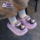 Sanrio winter children's cotton slippers for boys and girls, warm plus velvet EVA waterproof Kuromi children's baby cotton slippers, upgraded version of environmentally friendly material melon red Melody (heel included 12, size 200 (shoe inner length 20CM, suitable for feet 19