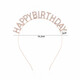 Happy Birthday Headband Metal Letter Goddess Cake Crown Iron Art Crystal Diamond Queen Photo Prop Silver 1
