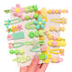 2025 New Dopamine Colorful Children's Hair Clips Cute Little Girls Hair Clips Girls Baby Duckbill Clip Hair Accessories Pink Love Seven-Piece Set 1 Card