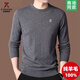 KBXNG Jinba brand cardigan men's round neck sweater men's winter thickened warm knitted bottoming shirt black gray M 165 recommended 115Jin Jin is equal to within 0.5 kg