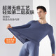 Modal Thermal Underwear Men's 100S Seamless Autumn Clothes Men's Tops Slim Thin Bottoming Shirts V-Neck Winter Seamless V-Neck Tops - Platinum Gray Category A 3XL