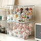 Yusenyi Blind Box Storage Display Rack Acrylic Transparent Box Lego Doll Ornament Display Box Mart Figure Bubble Cabinet Pearl White Single Row Model (Can Store 46 Cubs)