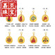 Jiaye 18K gold pendant eight zodiac signs natal Buddha pendant enamel pendant accessories birthday gift Thousand-Hand Guanyin Rat -234Y