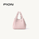 FION 2025 New Bag Genuine Leather Bucket Women's Bag Premium Handbag Large Capacity Shoulder Bag Pink/Brown