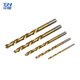 RSRDDY 5-piece set British left-turn reverse drill bit broken wire screw remover screw remover drill bit British titanium-plated British left-hand drill bit set