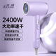 Youyue German Seiko 2400W high-power hair dryer, high wind power, 3 minutes quick drying, blue light negative ion hair care hair dryer, ultra-quiet hot and cold air three-block hair dryer, Violet 2400W high power, 3 minutes quick drying, free air nozzle + large wind hood