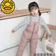 G.DUCKKIDS Korean version 2024 new winter children's down cotton pants thickened children's overalls cotton pants girls baby jumpsuit black 80 cm