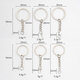 OSRO 10-pack metal keychains, single ring hanging chains, diy jewelry accessories, hanging chains, keychains, doll pendants, 2.5cm flat hanging 302 lobster clasps (10 pcs)
