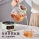 Health Pot All-Glass Stewing Integrated Kettle Office Mini Tea Maker 2025 New Flower Teapot Turquoise 1.5L No Tea Leak/12H Constant Temperature