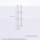 CHINA GOLD Platinum Fish Scale Wheat Tassel Earrings as a gift for your girlfriend, about 6.04g