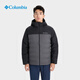 Columbia Outdoor 25th Autumn and Winter New Men's Seamless Hot Pressed Gold Dot Waterproof 650 Duck Down Jacket XE4190 023 City Gray and Shark Black XL (185/104A)