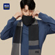 Hailan Home Scarf Men's осень и зимний шарф теплый открытый езда на холодильной подарочной подарочной коробке с днем ​​рождения SCARF модернизированный стиль Fengyan Grey [изысканная подарочная коробка]