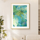 Long time no see Lin Yun Cream style living room decoration painting green plants abstract sofa background wall artistic restaurant hanging painting