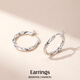 Yalundi Silver Earrings Women's Earrings Plain Rings Unique and Beautiful Earrings Women's 2025 New High-Quality Light Luxurious Earrings Earrings Buckle Jewelry