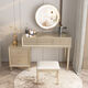 Fantasy American light luxury bedroom dressing table modern simple small apartment desk dressing table integrated champagne color dressing table + stool 90*45*80