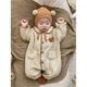 Remtin autumn and winter baby jumpsuit, cute and super cute outing clothes, newborn baby winter plus velvet warm clothes and pajamas, main picture 73cm