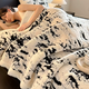 RSRDDY Nordic style versatile double-sided velvet blanket office sofa lunch break small blanket thickened Hepburn living room leg blanket double layer lamb velvet Hepburn-apricot powder 180*200cm large single blanket