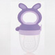 ZNMW baby bite bag, baby food supplement, fruit and vegetable, fruit-eating artifact, silicone push nipple, fruit puree, teeth grinding, bunny style + violet + medium net, random color
