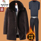 Woodpecker (TUCANO) middle-aged and elderly cotton-padded jackets for men with velvet and thickening for 50 and 60-year-old dads, winter coats, grandpa cotton-padded jackets, winter outer suits, black M 170/88A80-105Jin Jin is equal to 0.5 kg