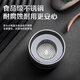 LINGCHEN tea and water separated tea cup, special high-end portable business double-layer glass cup for men to make tea, high temperature resistant tea cup