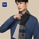 Hailan Home Scarf Men's осень и зимний шарф теплый открытый езда на холодильной подарочной подарочной коробке с днем ​​рождения SCARF модернизированный стиль Fengyan Grey [изысканная подарочная коробка]