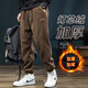 Clearance leakage corduroy casual pants for men in autumn and winter loose leggings sweatpants thickened warm workwear sweatpants Factory direct sales high quality clearance leakage K162 plus velvet gray 4XL Recommended weight 160-170Jin Jin equals 0.5kg Can be worn