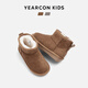 Yierkan children's shoes, winter trendy children's snow boots, boys' short boots, medium and large children's cotton shoes, girls' boots, camel 2 37