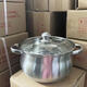 Stainless steel soup pot, upper and lower steaming, steaming steamed buns, cooking noodles pot, induction cooker, gas stove, universal hot pot cooking pot, thickened stainless steel color 22cm