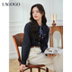 LAGOGO Indigo Time Retro Denim Shirt Women Lagugu 2025 Winter New Textured Commuting Top Dark Denim Blue S