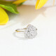 Nine-petal Pt900 luxury platinum diamond ring