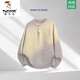 Woodpecker American trendy brand Henry collar sweater for men autumn and winter 2025 new style sweater lazy retro long-sleeved oatmeal color M recommended 105Jin Jin equal to within 0.5kg