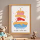 Wing Ying's baby's one-year-old hand and foot print painting, cute cake, birthday arrangement, commemorative gift, creative foot print and 100th day gift, one-year-old hand and foot print photo frame, a set