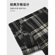 Woodpecker (TUCANO) scarf men's winter 2025 new versatile Korean plaid scarf for women as a gift for boyfriend, couple neck scarf to keep warm, double-sided wear-black, ready for immediate delivery, main picture style