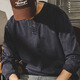 Jeanswest American retro heavyweight long-sleeved T-shirt men's autumn and winter loose large size pure cotton tough guy trendy bottoming Henry shirt spring glacier gray 2XL suitable for 160-180Jin Jin is equal to 0.5 kg