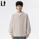 CHOCOOLATE it2025 Autumn Henry Collar Sweatshirt Men's Loose Casual Pullover Black M Recommended 110Jin Jin is equal to 0.5kg -125Jin Jin is equal to 0.5kg