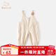 Banxidi Girls' Pants Spring and Autumn 2025 New Baby Style Overalls Children's Casual Pants Children's Autumn Clothing Leg Pants Beige 110
