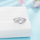 Beijing Gold Trading Center Co., Ltd. platinum ring pt950 interlocking love platinum ring female birthday Valentine's Day gift for girlfriend and wife about 2.73g