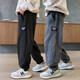 Boys' Casual Handsome Pants Spring and Autumn 2025 New Summer Medium and Large Children's Thin Workwear Pants Loose YJR-2273 Dark Gray 160cm