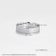 Lao Fengxiang platinum ring platinum double layer ring couple ring gift girlfriend girlfriend gift platinum jewelry platinum men's ring about 5.87g