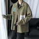 
Ye Yuchun Autumn Japanese Spliced ​​Men's Denim Jacket Fashion Student Korean Style Shirt Teen Loose Working Jacket L15886 M (90-105Jin[Jin equals 0.5 kg])