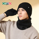 CARTELO crocodile (CARTELO) hat, scarf and gloves, same style for men and women, autumn and winter three-piece set, thickened warm scarf suit, New Year's birthday gift