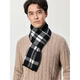 Hengyuanxiang plaid wool scarf men's black 2025 new autumn and winter scarf men's scarf high-end versatile WJ005-221 white and black